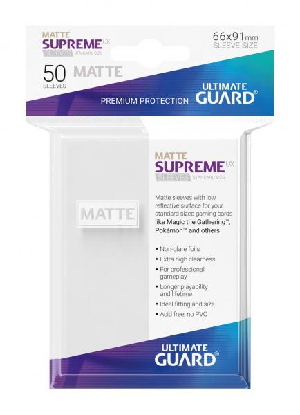 Ultimate Guard Supreme UX Sleeves Standardgröße Matt Weiß (50)